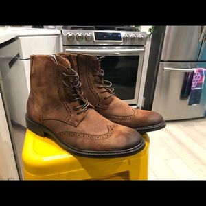 Suede Brogue Boot size 9 - new!